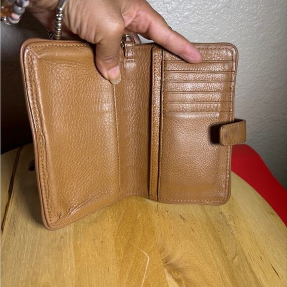 Tory Burch Brown Leather Wristlet Wallet phone case - Picture 6 of 8